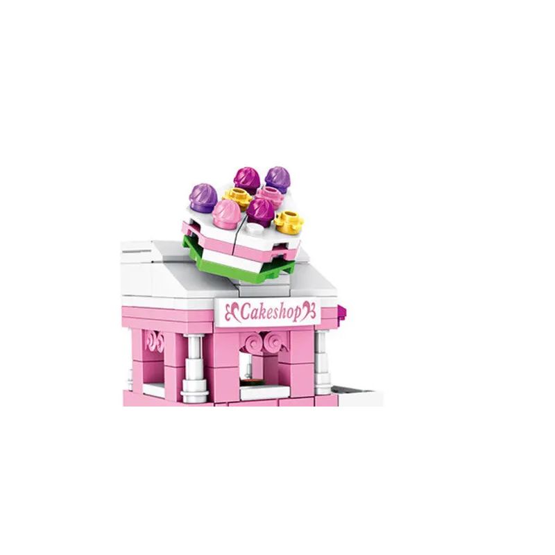 PanlosBrick 657031 Panlos Brick 657031 non  TIỆM BÁNH bộ đồ chơi xếp lắp ráp ghép mô hình Mini Modular STREEVIEW Đường Phố Thu Nhỏ 260 khối