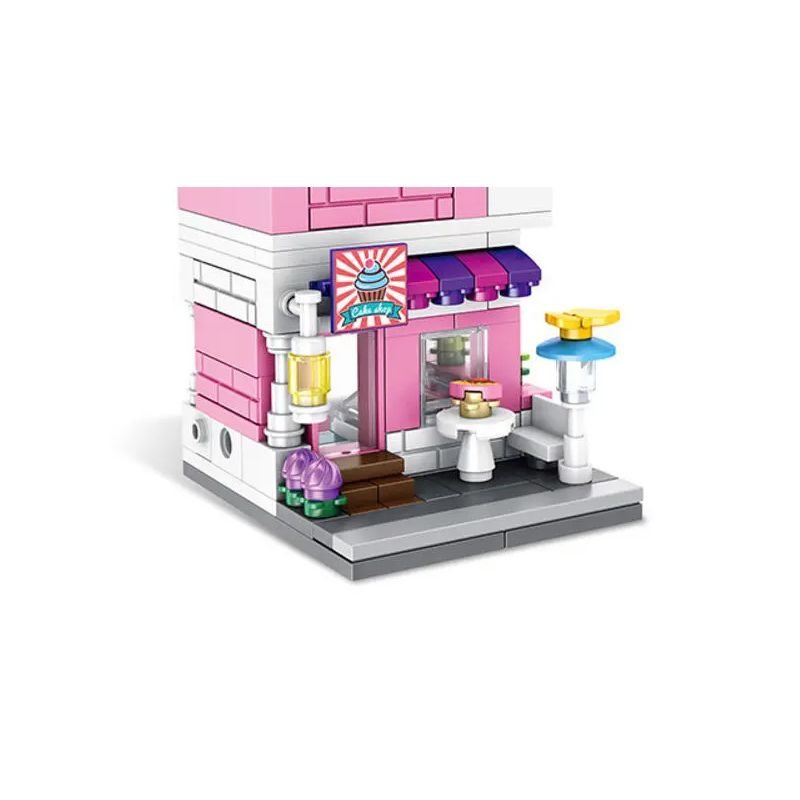 PanlosBrick 657031 Panlos Brick 657031 non  TIỆM BÁNH bộ đồ chơi xếp lắp ráp ghép mô hình Mini Modular STREEVIEW Đường Phố Thu Nhỏ 260 khối