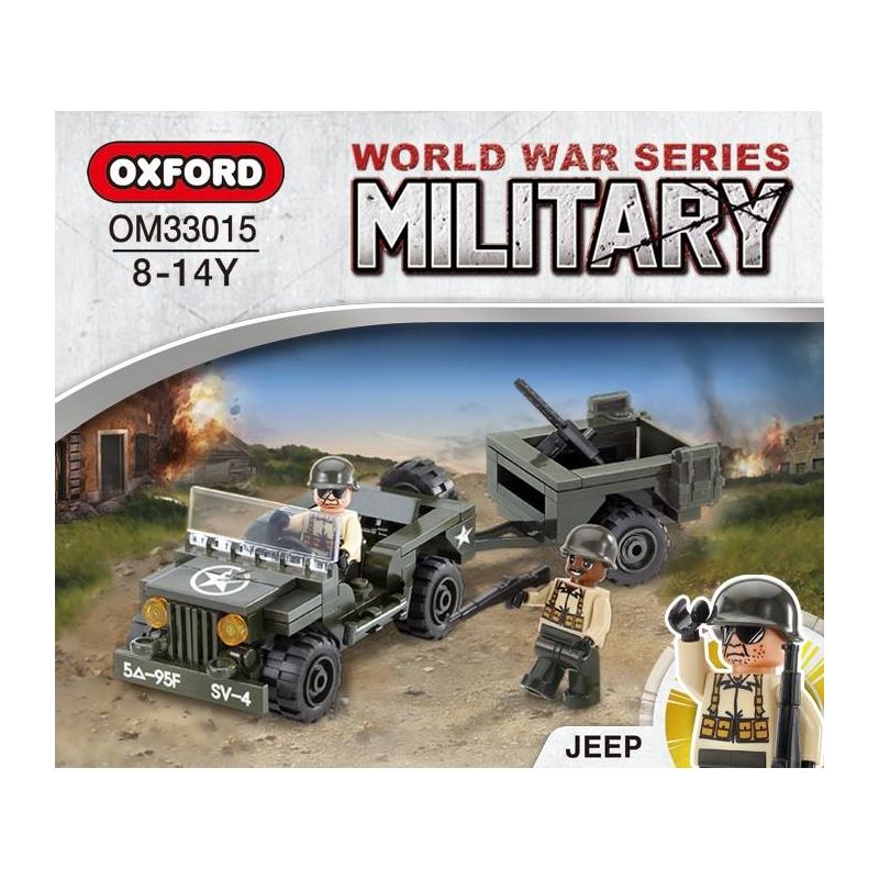 OXFORD OM33015 33015 non  XE BẢO TRÌ VIỄN THÔNG bộ đồ chơi xếp lắp ráp ghép mô hình City JEEP Thành Phố