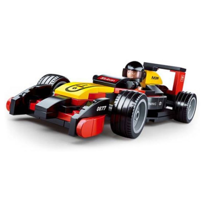 SLUBAN M38-B0677 B0677 0677 M38B0677 38-B0677 non Lego XE CÔNG THỨC bộ đồ chơi xếp lắp ráp ghép mô hình Racing F1 RACING CAR Cuộc Đua 120 khối
