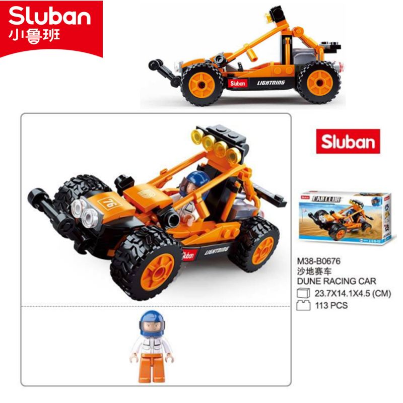 SLUBAN M38-B0676 B0676 0676 M38B0676 38-B0676 non  ĐUA CÁT bộ đồ chơi xếp lắp ráp ghép mô hình Racing DUNE RACING CAR Cuộc Đua 113 khối