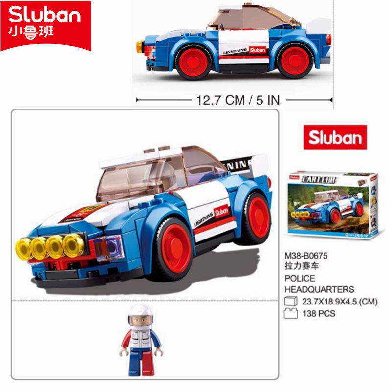 SLUBAN M38-B0675 B0675 0675 M38B0675 38-B0675 non  CHIẾC XE ĐUA bộ đồ chơi xếp lắp ráp ghép mô hình Racing XPAND RALLY Cuộc Đua 138 khối