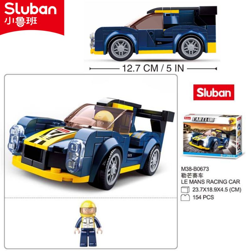 SLUBAN M38-B0673 B0673 0673 M38B0673 38-B0673 non  ĐUA XE LE MANS bộ đồ chơi xếp lắp ráp ghép mô hình Racing LE MANS RACING CAR Cuộc Đua 154 khối