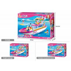 SLUBAN M38-B0722 B0722 0722 M38B0722 38-B0722 non  DU THUYỀN KỲ NGHỈ bộ đồ chơi xếp lắp ráp ghép mô hình  Các Bạn Gái 212 khối