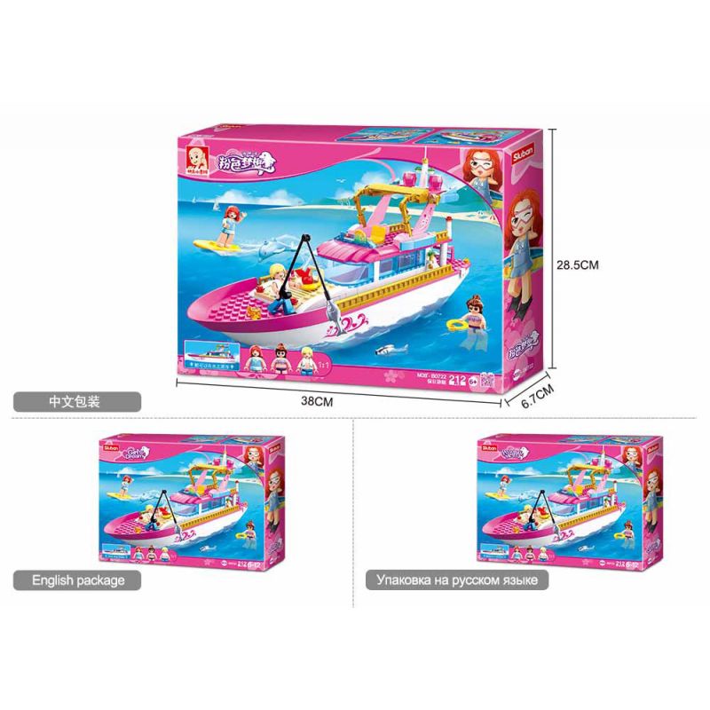 SLUBAN M38-B0722 B0722 0722 M38B0722 38-B0722 non  DU THUYỀN KỲ NGHỈ bộ đồ chơi xếp lắp ráp ghép mô hình  Các Bạn Gái 212 khối