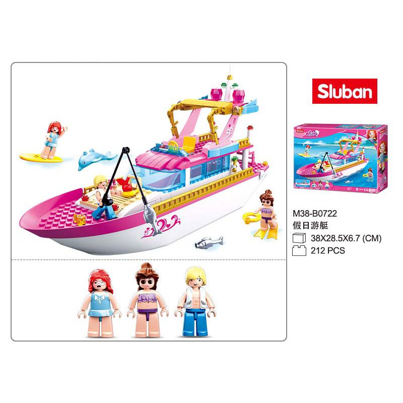 SLUBAN M38-B0722 B0722 0722 M38B0722 38-B0722 non  DU THUYỀN KỲ NGHỈ bộ đồ chơi xếp lắp ráp ghép mô hình  Các Bạn Gái 212 khối