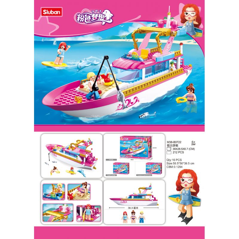 SLUBAN M38-B0722 B0722 0722 M38B0722 38-B0722 non  DU THUYỀN KỲ NGHỈ bộ đồ chơi xếp lắp ráp ghép mô hình  Các Bạn Gái 212 khối