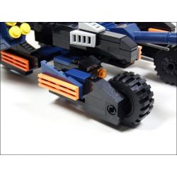 GUDI 8214 Xếp hình kiểu Lego Earth Border Red Flama Of The Lava Electromagnetic Gun Xe Pháo 4 Bánh 223 khối