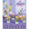 ZUANMA 103D non  8 LOẠI CHẬU HOA bộ đồ chơi xếp lắp ráp ghép mô hình Flowers