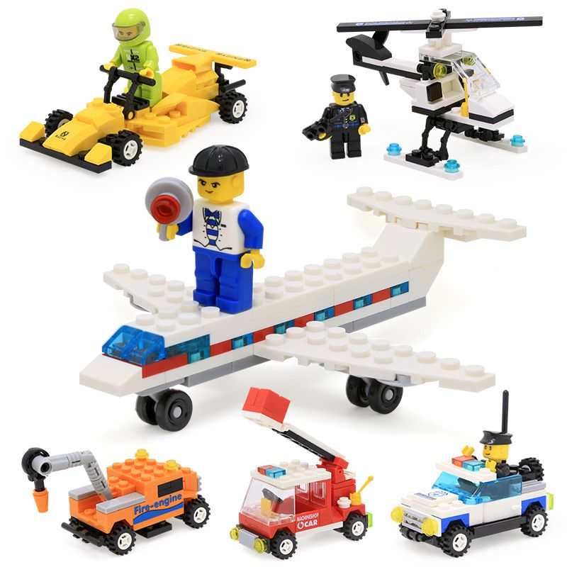 WANGE 6501 6502 6503 6504 6505 6506 non Lego GACHA TRONG GIAO THÔNG VẬN TẢI (6 1) bộ đồ chơi xếp lắp ráp ghép mô hình City CAPSULE MINI TRASPORTATION BUILDING BLOCK 6IN1 Thành Phố