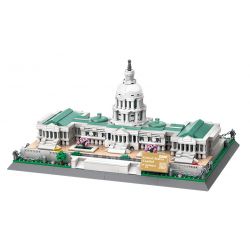 WANGE 5235 non  CẢNH SÁT PHÒNG KHÔNG 2000 AWACS bộ đồ chơi xếp lắp ráp ghép mô hình Military Army UNITED STATES CAPITOL Quân Sự Bộ Đội 1074 khối