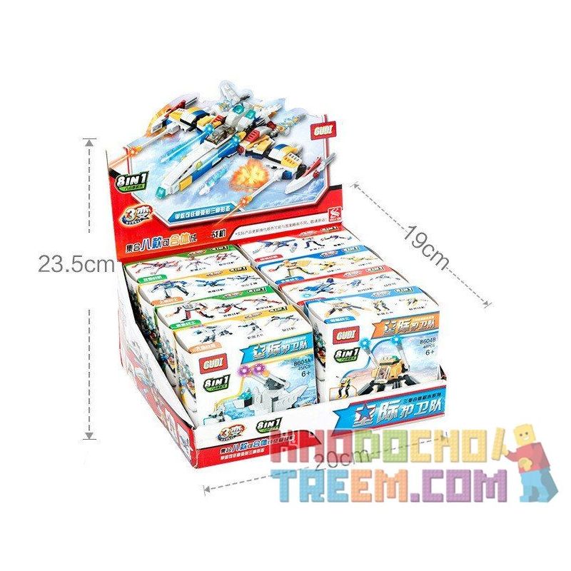 GUDI 8604-8 Xếp hình kiểu  CREATOR 3 IN 1 Space Fighter 8 In 1 Phi Thuyền Từ 8 Robot Biến Hình 409 khối GUDI 8604-8 Xếp hình kiểu  CREATOR 3 IN 1 Space Fighter 8 In 1 Phi Thuyền Từ 8 Robot Biến Hình 409 khối
