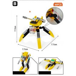 GUDI 8604-8 Xếp hình kiểu  CREATOR 3 IN 1 Space Fighter 8 In 1 Phi Thuyền Từ 8 Robot Biến Hình 409 khối GUDI 8604-8 Xếp hình kiểu  CREATOR 3 IN 1 Space Fighter 8 In 1 Phi Thuyền Từ 8 Robot Biến Hình 409 khối