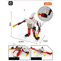 GUDI 8604-8 Xếp hình kiểu  CREATOR 3 IN 1 Space Fighter 8 In 1 Phi Thuyền Từ 8 Robot Biến Hình 409 khối GUDI 8604-8 Xếp hình kiểu  CREATOR 3 IN 1 Space Fighter 8 In 1 Phi Thuyền Từ 8 Robot Biến Hình 409 khối