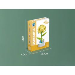 ZUANMA 103B non  HOA TRỒNG TRONG CHẬU 8 KIỂU QUÀ TẶNG BẠN MÙA XUÂN bộ đồ chơi xếp lắp ráp ghép mô hình Flowers