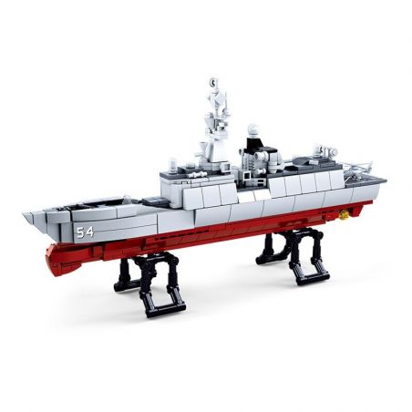 SLUBAN M38-B0702 B0702 0702 M38B0702 38-B0702 non  TÀU KHU TRỤC NHỎ KIỂU 054A bộ đồ chơi xếp lắp ráp ghép mô hình Racers Đua Tốc Độ