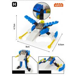 GUDI 8604-8 Xếp hình kiểu  CREATOR 3 IN 1 Space Fighter 8 In 1 Phi Thuyền Từ 8 Robot Biến Hình 409 khối GUDI 8604-8 Xếp hình kiểu  CREATOR 3 IN 1 Space Fighter 8 In 1 Phi Thuyền Từ 8 Robot Biến Hình 409 khối