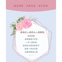 ZUANMA 103A non  CHẬU HOA HÃY DÀNH CHÚT THỜI GIAN ĐỂ TẠO RA 8 KIỂU MÙA XUÂN bộ đồ chơi xếp lắp ráp ghép mô hình Flowers