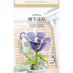 ZUANMA 103A non  CHẬU HOA HÃY DÀNH CHÚT THỜI GIAN ĐỂ TẠO RA 8 KIỂU MÙA XUÂN bộ đồ chơi xếp lắp ráp ghép mô hình Flowers
