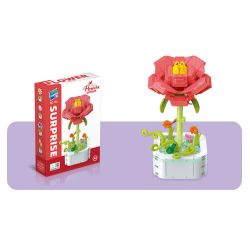 ZUANMA 103A non  CHẬU HOA HÃY DÀNH CHÚT THỜI GIAN ĐỂ TẠO RA 8 KIỂU MÙA XUÂN bộ đồ chơi xếp lắp ráp ghép mô hình Flowers