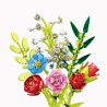 ZUANMA 087D non  BÓ 8 CỐC 1 bộ đồ chơi xếp lắp ráp ghép mô hình Flowers Hoa 707 khối