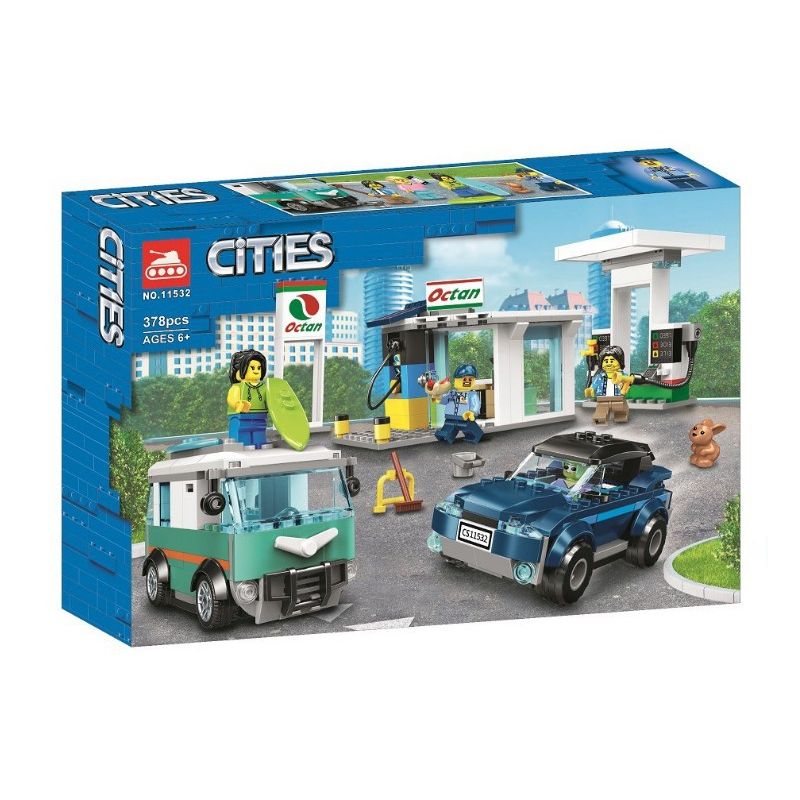 NOT Lego SERVICE STATION 60257 TANK 11532 xếp lắp ráp ghép mô hình TRẠM DỊCH VỤ XE City Thành Phố 354 khối