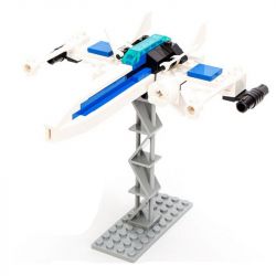GUDI 8606 Xếp hình kiểu Lego STAR WARS Blue Serene Fighter Phi Thuyền Chiến đấu Không Người Lái Màu Xanh 82 khối