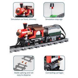 KAIYU K96115 96115 non  TÀU ĐIỆN ĐIỀU KHIỂN TỪ XA bộ đồ chơi xếp lắp ráp ghép mô hình City TRAIN Thành Phố 148 khối