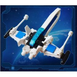 GUDI 8606 Xếp hình kiểu Lego STAR WARS Blue Serene Fighter Phi Thuyền Chiến đấu Không Người Lái Màu Xanh 82 khối