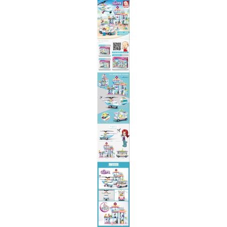 SLUBAN M38-B0798 B0798 0798 M38B0798 38-B0798 non  TRỰC THĂNG Y TẾ bộ đồ chơi xếp lắp ráp ghép mô hình Girl's Dream Giấc Mơ Con Gái
