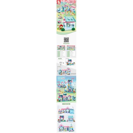 SLUBAN M38-B0822 B0822 0822 M38B0822 38-B0822 non  KHU VƯỜN NHỎ bộ đồ chơi xếp lắp ráp ghép mô hình Happy Wedding Season Mùa Cưới Hạnh Phúc 410 khối