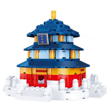 COGO 15902 non  SẢNH CẦU NGUYỆN CỦA TEMPLE OF HEAVEN bộ đồ chơi xếp lắp ráp ghép mô hình 264 khối