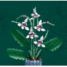 ZUANMA 101-1 non  CHẬU HOA LAN CÁNH SEN bộ đồ chơi xếp lắp ráp ghép mô hình Flowers 728 khối