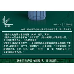 ZUANMA 101-1 non  CHẬU HOA LAN CÁNH SEN bộ đồ chơi xếp lắp ráp ghép mô hình Flowers 728 khối