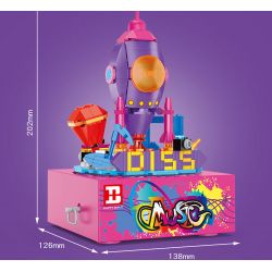 HAPPY BUILD SHINEYU XINYU YC-50003 50003 YC50003 non  HỘP NHẠC ROCKET WORLD MUSIC BOX bộ đồ chơi xếp lắp ráp ghép mô hình Creator Sáng Tạo 304 khối