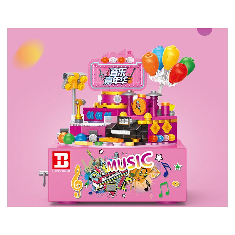 HAPPY BUILD SHINEYU XINYU YC-50002 50002 YC50002 non  HỘP NHẠC CARNIVAL bộ đồ chơi xếp lắp ráp ghép mô hình Creator MUSIC BOX Sáng Tạo 302 khối