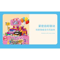 HAPPY BUILD SHINEYU XINYU YC-50002 50002 YC50002 non  HỘP NHẠC CARNIVAL bộ đồ chơi xếp lắp ráp ghép mô hình Creator MUSIC BOX Sáng Tạo 302 khối