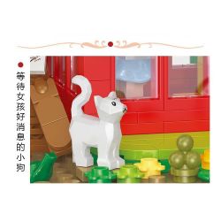 NATSU 200621 non  TRẠM ĐIỆN THOẠI HOA bộ đồ chơi xếp lắp ráp ghép mô hình FOREVER 1208 khối