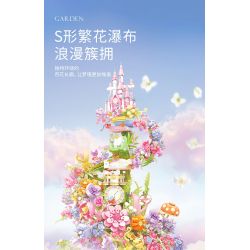 SEMBO 611072 non  CỬA HÀNG HOA LÂU ĐÀI TRONG MƠ CỦA BÉ LIU YA bộ đồ chơi xếp lắp ráp ghép mô hình Flowers 3060 khối