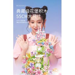 SEMBO 611072 non  CỬA HÀNG HOA LÂU ĐÀI TRONG MƠ CỦA BÉ LIU YA bộ đồ chơi xếp lắp ráp ghép mô hình Flowers 3060 khối