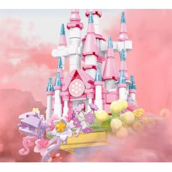 SEMBO 611072 non  CỬA HÀNG HOA LÂU ĐÀI TRONG MƠ CỦA BÉ LIU YA bộ đồ chơi xếp lắp ráp ghép mô hình Flowers 3060 khối