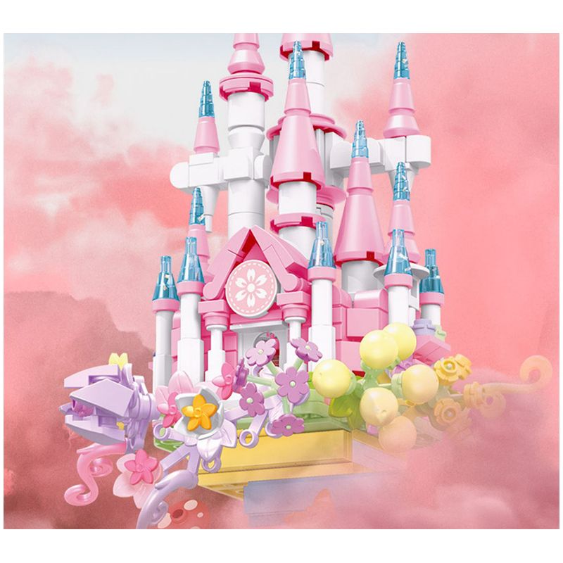 SEMBO 611072 non  CỬA HÀNG HOA LÂU ĐÀI TRONG MƠ CỦA BÉ LIU YA bộ đồ chơi xếp lắp ráp ghép mô hình Flowers 3060 khối