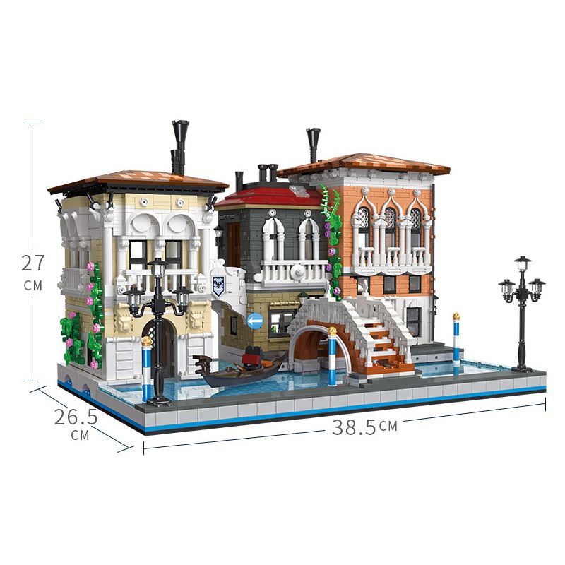 JIESTAR 89122 non Lego VENICE. bộ đồ chơi xếp lắp ráp ghép mô hình Creator Expert THE LITTLE VENICE Chuyên Gia Sáng Tạo 3050 khối