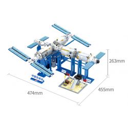WISE BLOCK HA390204 390204 non  TRẠM KHÔNG GIAN TIANGONG bộ đồ chơi xếp lắp ráp ghép mô hình Space Exploration Thám Hiểm Không Gian