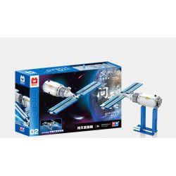 WISE BLOCK HA390204 390204 non  TRẠM KHÔNG GIAN TIANGONG bộ đồ chơi xếp lắp ráp ghép mô hình Space Exploration Thám Hiểm Không Gian