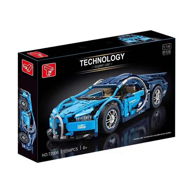 JIQILE 49002 TA GAOLE T2006 2006 non Lego BUGATI CHIRON 1:14. tỷ lệ 1:14 bộ đồ chơi xếp lắp ráp ghép mô hình Technic BUGATTI CHIRON Kỹ Thuật Công Nghệ Cao Mô Hình Phương Tiện 1258 khối