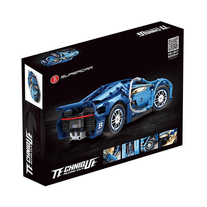 JIQILE 49002 TA GAOLE T2006 2006 non  BUGATI CHIRON 1:14. tỷ lệ 1:14 bộ đồ chơi xếp lắp ráp ghép mô hình  BUGATTI CHIRON Kỹ Thuật Công Nghệ Cao Mô Hình Phương Tiện 1258 khối