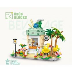 CACO D005-1 005-1 non  CẢNH ĐƯỜNG PHỐ QUÁN RƯỢU bộ đồ chơi xếp lắp ráp ghép mô hình Mini Modular COOL DRINKS Đường Phố Thu Nhỏ 599 khối
