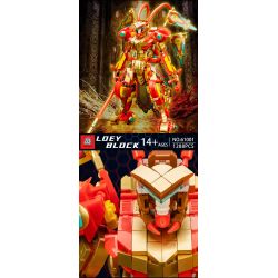 LOEY BLOCK 61001 82333 non  MÁY WUKONG bộ đồ chơi xếp lắp ráp ghép mô hình 1288 khối