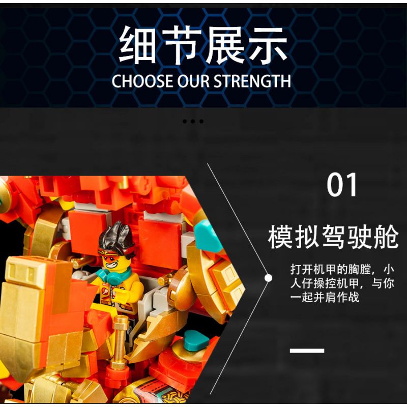 LOEY BLOCK 61001 82333 non  MÁY WUKONG bộ đồ chơi xếp lắp ráp ghép mô hình 1288 khối